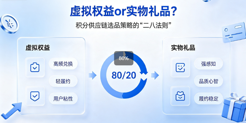 虚拟权益or实物礼品？积分供应链选品策略的“二八法则”