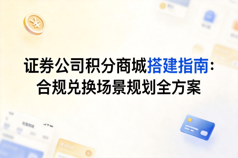 证券公司积分商城搭建指南：合规兑换场景规划全方案