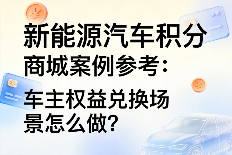 新能源汽车积分商城案例参考：车主权益兑换场景怎么做？