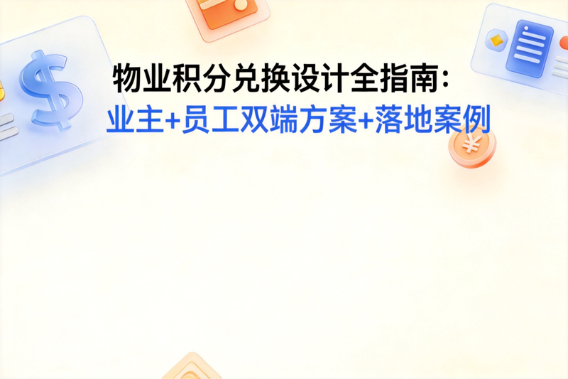 物业积分兑换设计全指南：业主+员工双端方案+落地案例