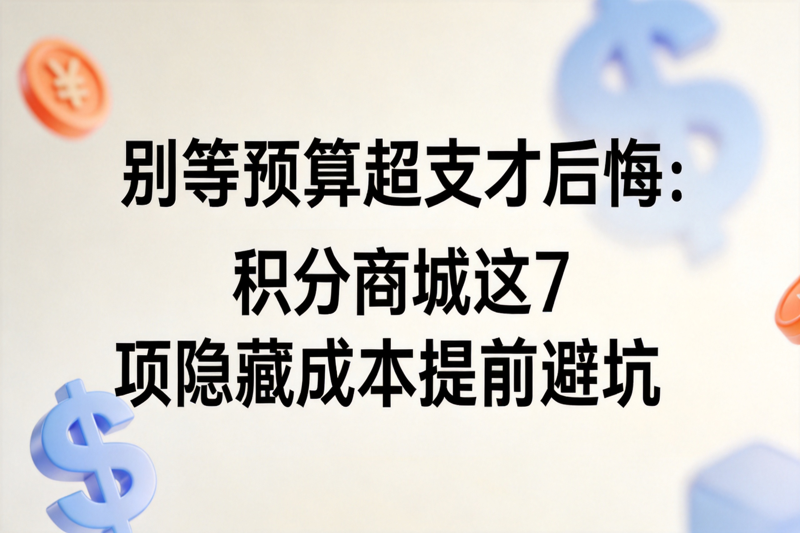 别等预算超支才后悔：积分商城这7项隐藏成本提前避坑