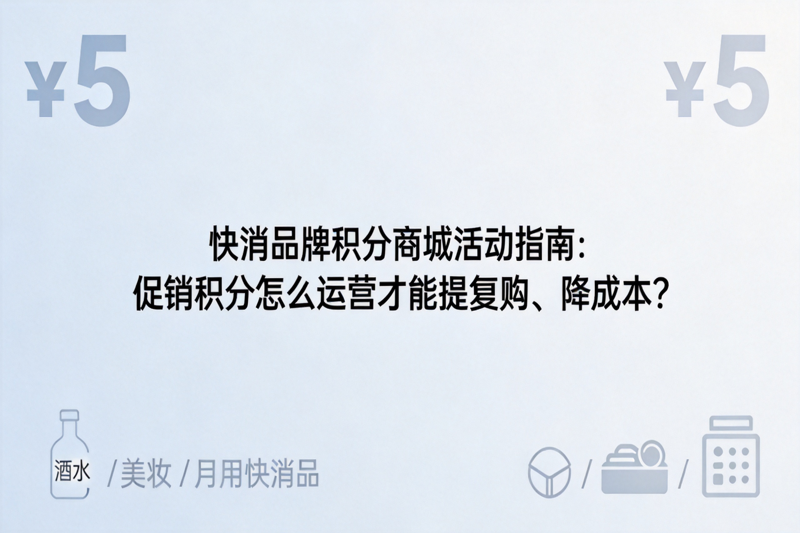 快消品牌积分商城活动指南：促销积分怎么运营才能提复购、降成本？